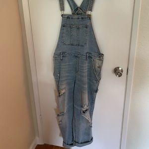 Wild fable distressed overalls